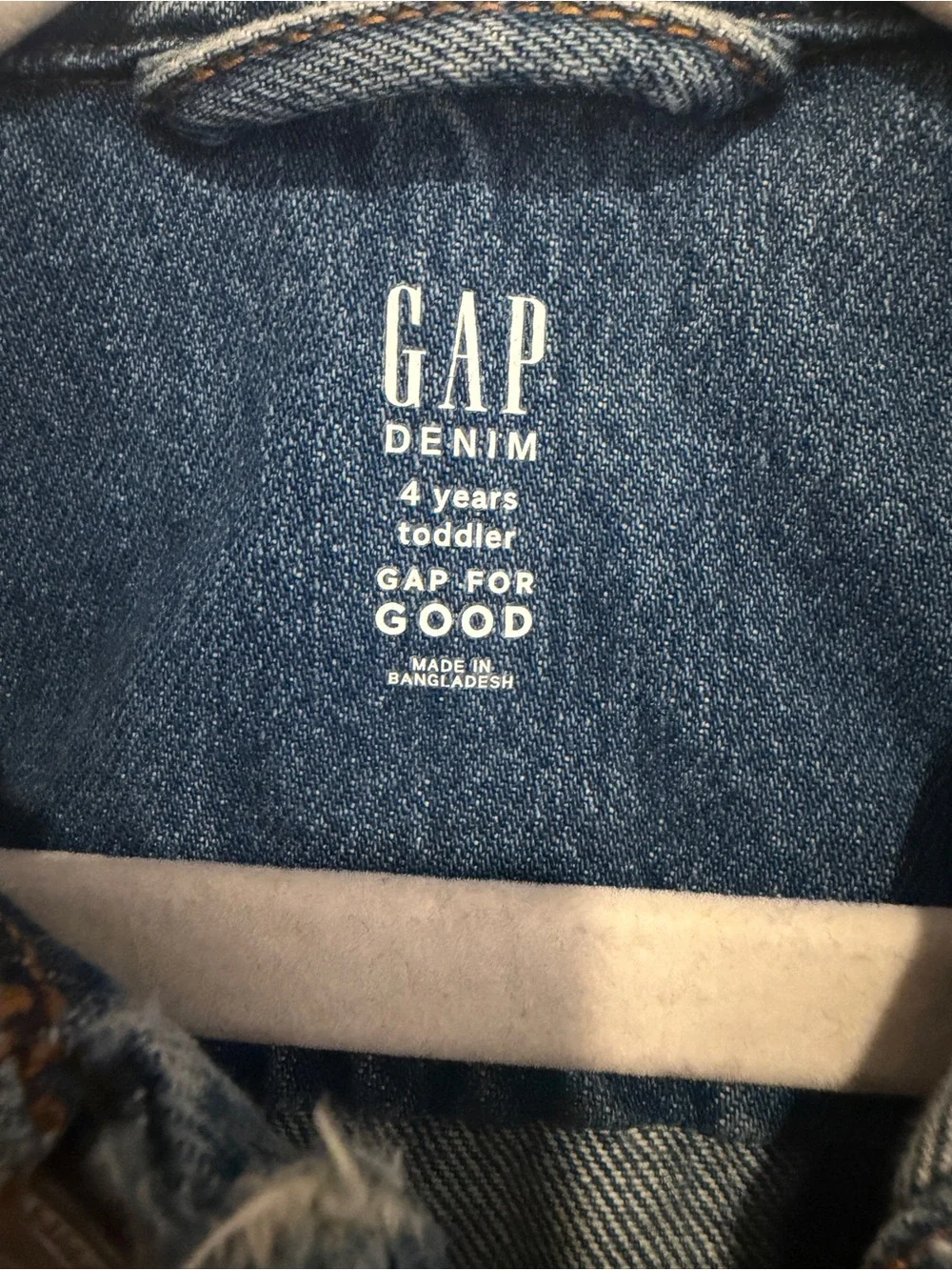 GAP Boys 4T Denim Jacket Light Wash Distressed Trucker Jean Jacket